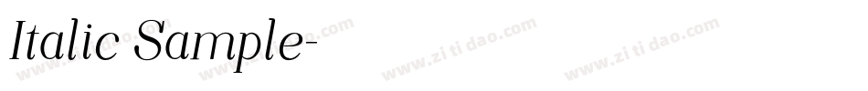 Italic Sample字体转换